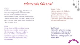 CÜMLENİN ÖĞELERİ
