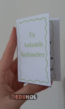 Eş anlamlı kelimeler mini kitap