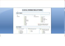 e okul uyumlu öğrenci bilgi formu