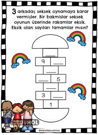 HİKAYELİ SEKSEK OYUNU SAYI TAMAMLAMA