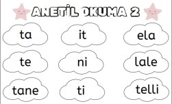ANETİL Grubu Okuma Sayfası 2 (24 Hece-Kelime)