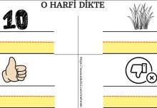 O Harfi Dikte Etkinliği