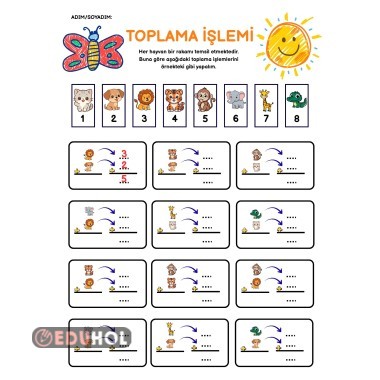 Toplama İşlemi Çalışma Kağıdı