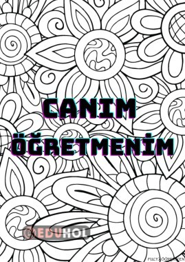 Canım öğretmenim boyama sayfası