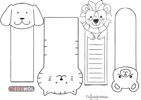 Çarpım tablosunu yazmak için boş hayvan şablonları