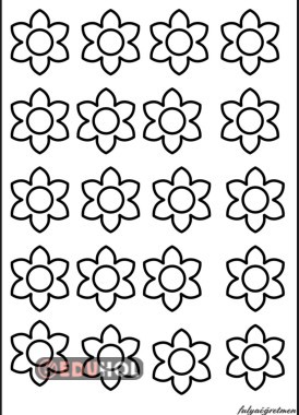 Çelenk için çiçek şablonu