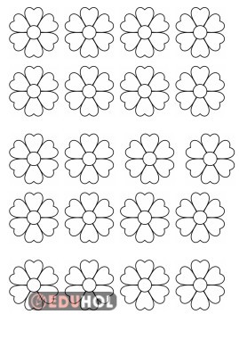 Çelenk için çiçek şablonu