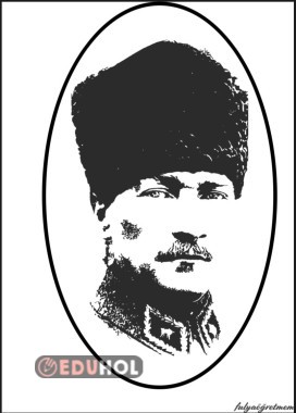 Çerçeve içinde Atatürk fotoğrafı