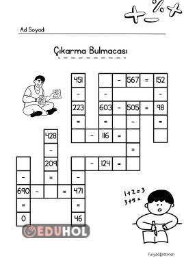 Çıkarma bulmacası