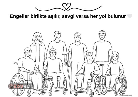 Engelliler haftası boyama sayfası