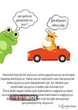 ışığın görmedeki rolü ile ilgili deney