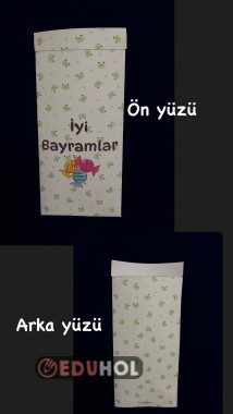 İyi bayramlar yazılı şeker kesesi