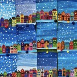 Resim dersi için ikili ev şablonu