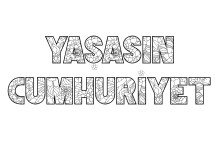 Yaşasın Cumhuriyet boyama sayfası