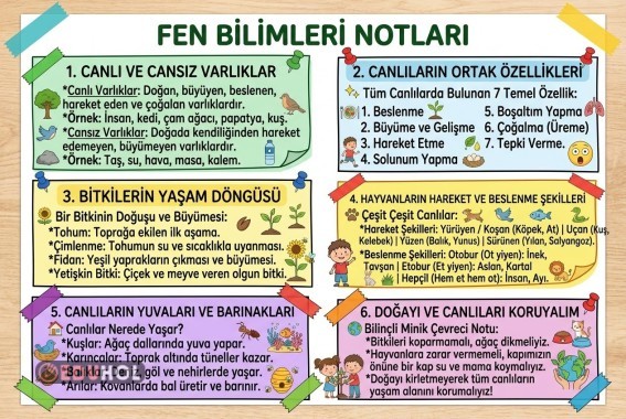 Canlılar ile ilgili kısa bilgiler