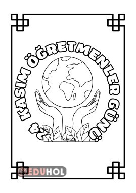 24 Kasım Öğretmenler Günü Boyama-1