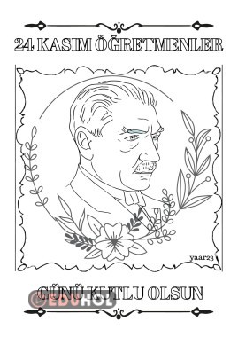 24 Kasım Öğretmenler Günü Boyama