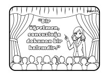 24 Kasım Öğretmenler Günü Boyama