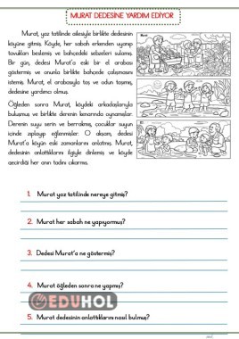 MURAT DEDESİNE YARDIM EDİYOR