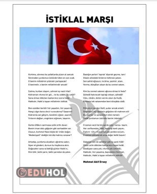 İstiklal Marşı'mız ( 10 kıta) ( öğretmen Dosyası)