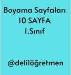 1.siniflar için 10 adet boyama çalışması