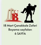 18 Mart Çanakkale Zaferi boyama çalışması 6 sayfa