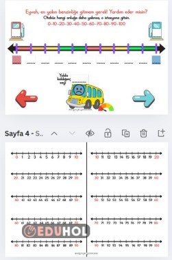 sayı doğrusu ve en yakın onluğa yuvarlama