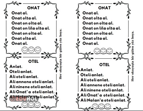 ONAT - OTEL METİNLERİ