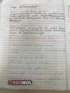 KİŞİSEL ALAN SINIRLARINI KORUYORUM