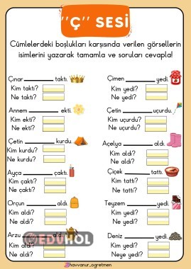 “Ç” SESİ SORU-CEVAP ETKİNLİĞİ