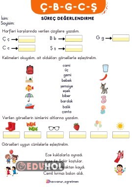 ÇBGCŞ HARF GRUBU GENEL TEKRAR ETKİNLİĞİ