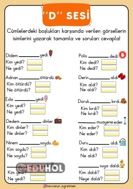 “D” SESİ SORU-CEVAP ETKİNLİĞİ