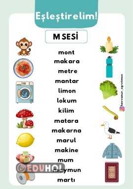 “M” SESİ EŞLEŞTİRME ETKİNLİĞİ