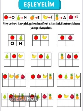 ‘’O’’ SESİ NESNE-HARF EŞLEME ETKİNLİĞİ