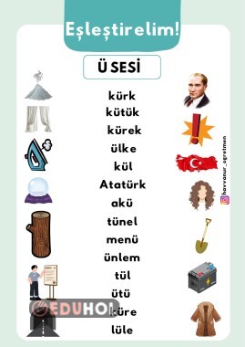 “Ü” SESİ EŞLEŞTİRME ETKİNLİĞİ