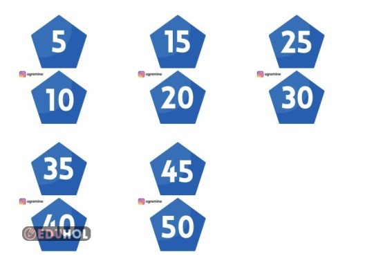 BEŞER RİTMİK SAYMA PANO ASMALIK (5-50)