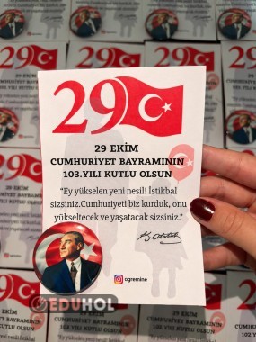 CUMHURİYET BAYRAMI “ROZET HEDİYELİK ŞABLON”