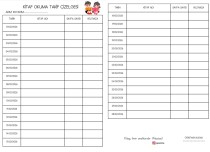 ŞUBAT AYI KİTAP OKUMA TAKİP ÇİZELGESİ SİYAH BEYAZ ÇIKTI İÇİN