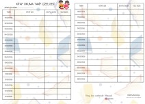 ŞUBAT AYI KİTAP OKUMA TAKİP ÇİZELGESİ