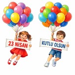 23 NİSAN PANO GÖRSELİ ( 4*5  BOYUT)
