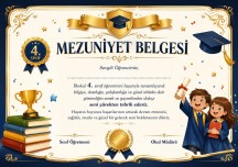 İlkokul 4. sınıf Mezuniyet Belgesi