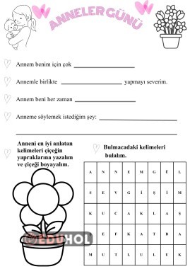 ANNELER GÜNÜ ETKİNLİK KAĞIDI