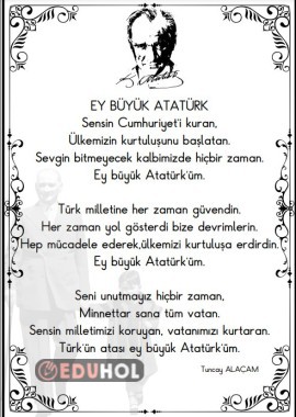 10 KASIM ATATÜRK'Ü ANMA ŞİİR