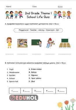 Theme 1 School LifebQuiz