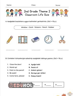 Theme 2 Classroom Life Quiz