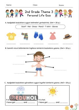 Theme 3 Personal Life Quiz