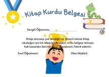 kitap kurdu belgesi erkek öğrenciler için