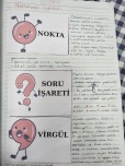 noktalama işaretleri defter yapıştırma