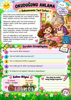 2-3-4.SINIF OKUDUĞUNU ANLAMA METNİ HER SINIFA UYGUN