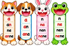 A,N,E harfi hızlı okuma hayvanların ağzında heceler.
